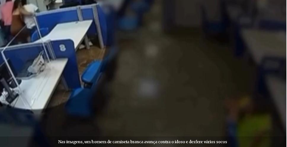 Servidor do Inss de 73 anos é agredido dentro de agência em Goiânia; veja vídeo